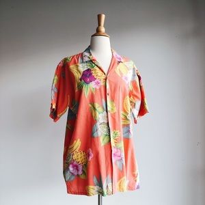 Vintage Carl Michaels Hawaiian Button Down Size L